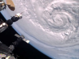 This photo, taken from video provided by NASA, shows Hurricane Alex -- a rare January hurricane in the Atlantic -- seen from the International Space Station.  The National Oceanic and Atmospheric Administration (NOAA) is predicting 10-16 named storms this hurricane season, which runs from June through November in the Atlantic Ocean basin.  (Photo credit:  NASA)
