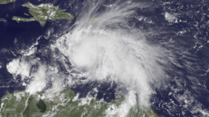 A GOES East satellite image provided by the National Oceanic and Atmospheric Administration (NOAA) on Thursday shows Hurrican Matthew -- the first Category 5 hurricane in the Atlantic basin since Hurricane Felix in 2007 -- in the Caribbean Sea about 190 miles northeast of Curacao. The category of a hurricane is determined by reconnaissance aircraft flights into the storm along with analysis of satellite images. The satellite approach is led by scientists at the UW-Madison as part of the Cooperative Institute for Meteorological Satellite Studies, or CIMSS (Photo credit: NOAA)
